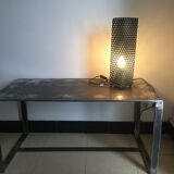 Matte black designer metal lamp