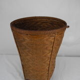 Woven wicker vase