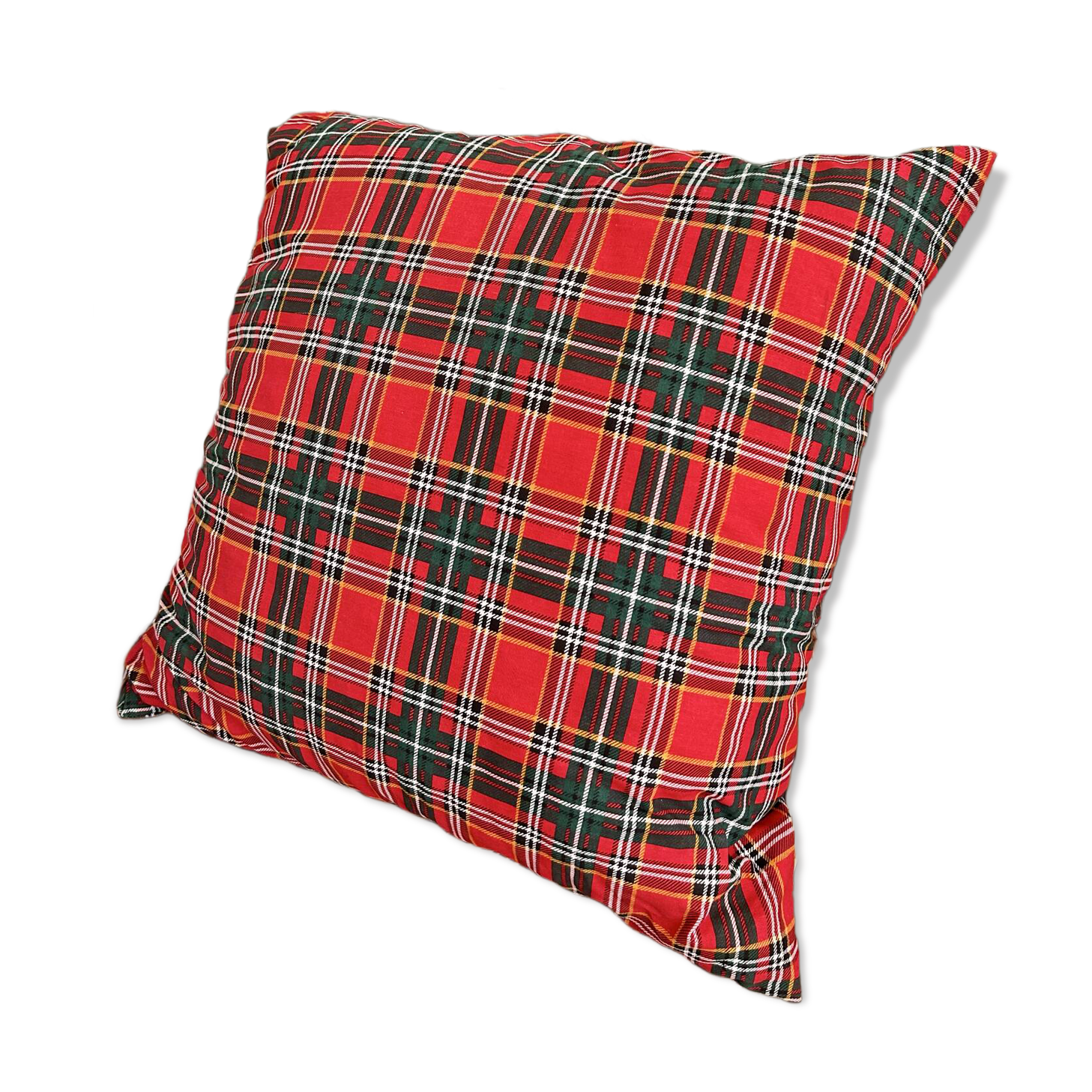 Large tartan cushion