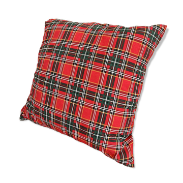 Large tartan cushion