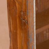 Old art deco wall display case in burmese teak