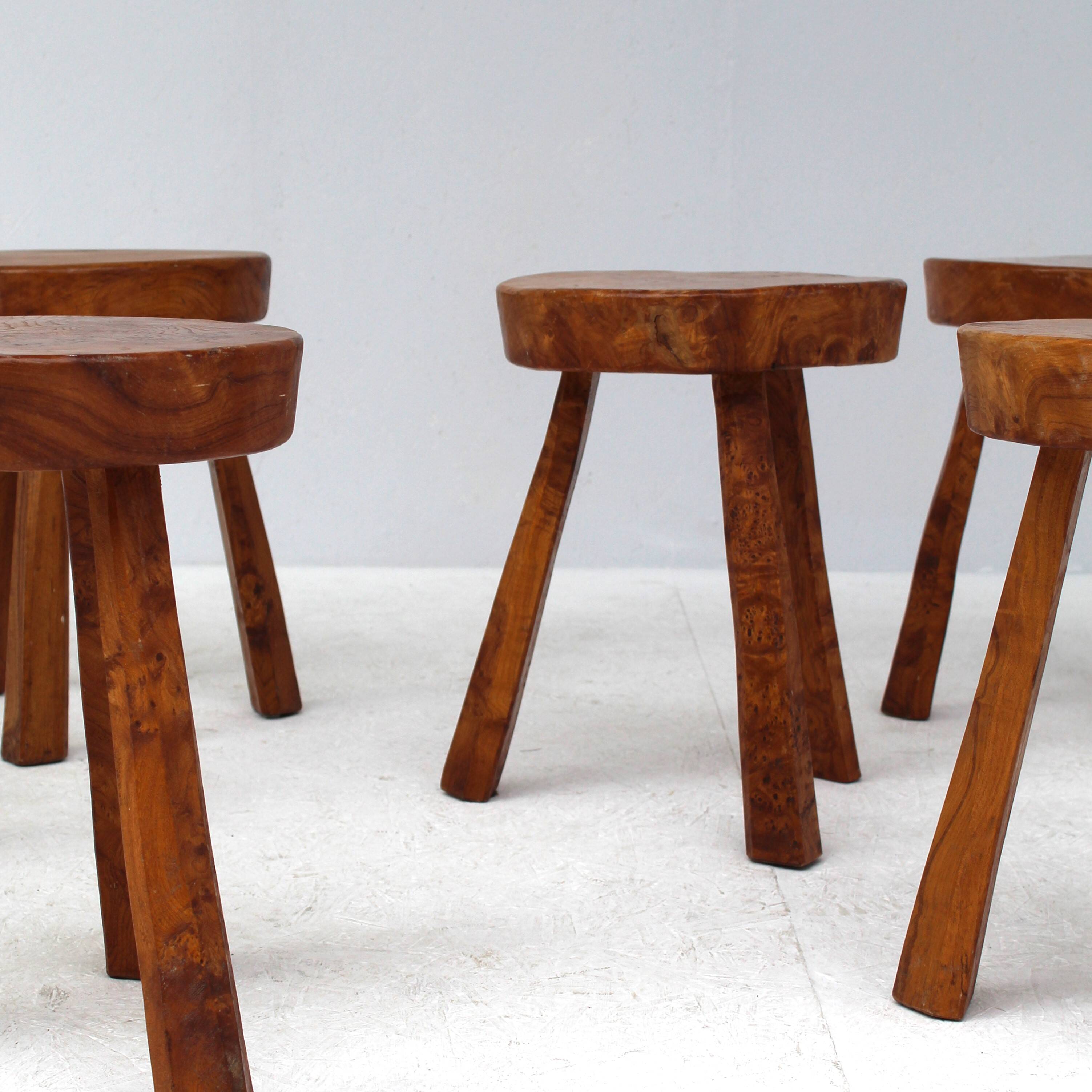 Burl wood stools