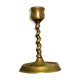 Twisted brass candle holder