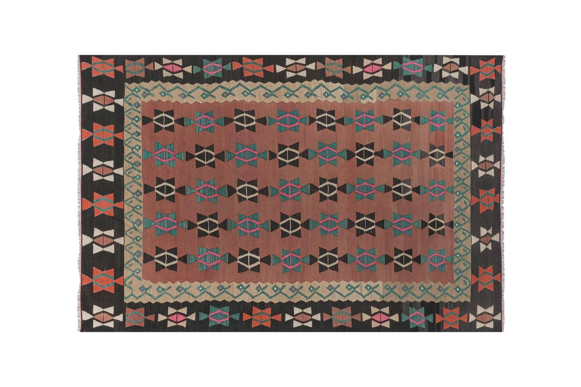Vintage Turkish kilim, handwoven, 177x280 cm.