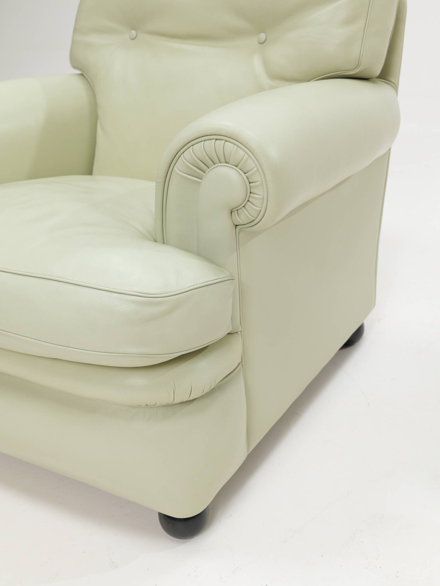 Poltrona Frau 'Dream B' armchair and ottoman, Italy, 1980s