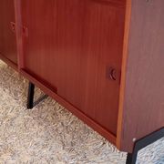 Modernist enfilade in teak by René-Jean Caillette for Charron - mid 20th century.