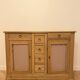 Low sideboard, antique, in light oak.