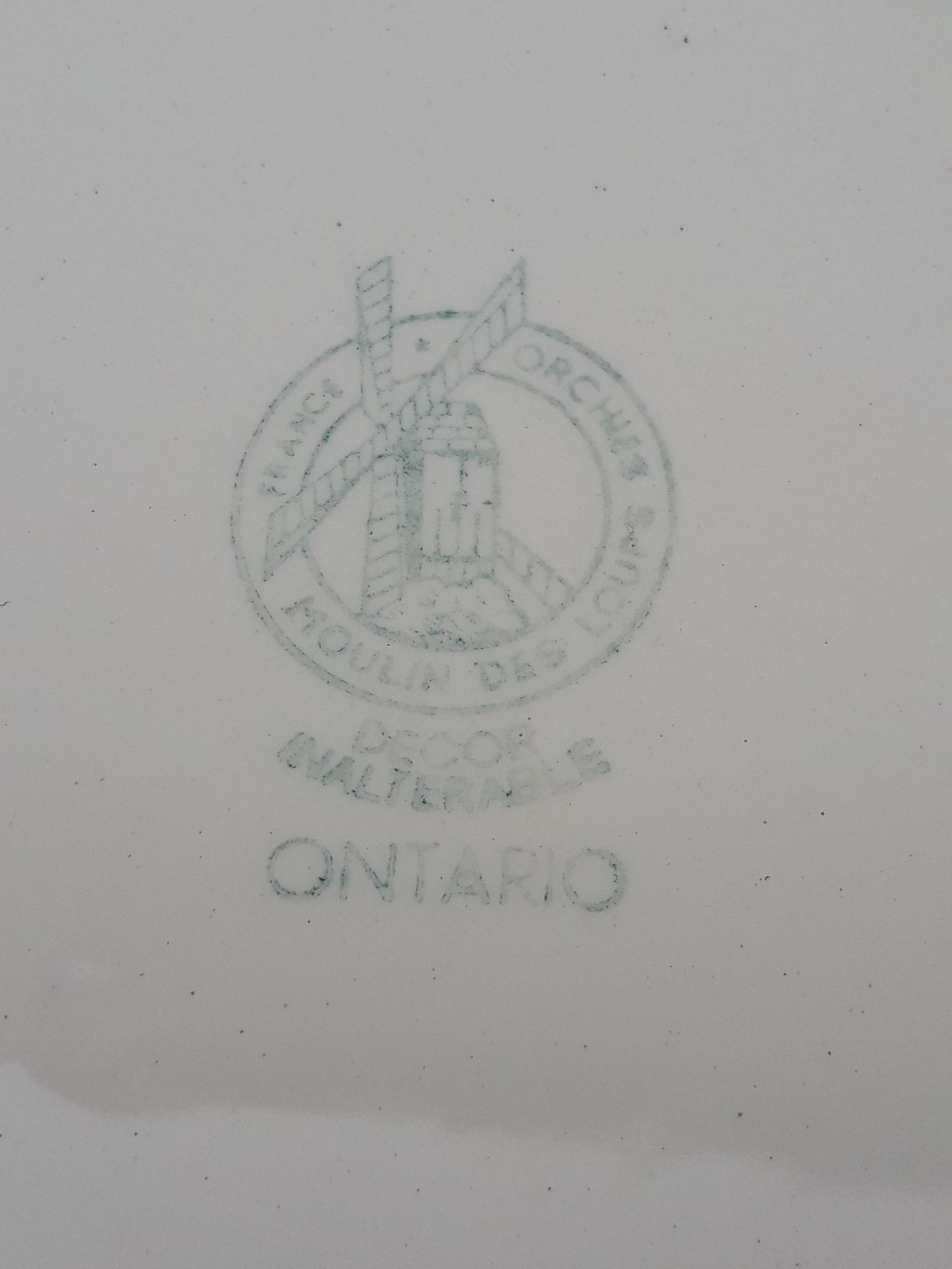 4 flat earthenware plates moulin des loups orchies model ontario diam 24 cm
