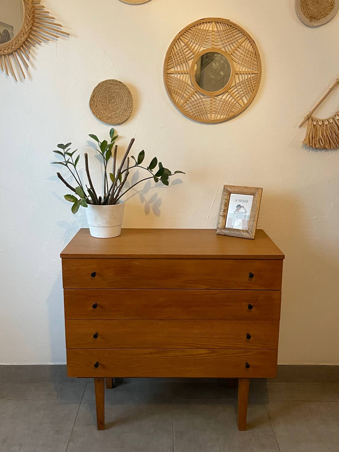 Vintage oak chest of drawers