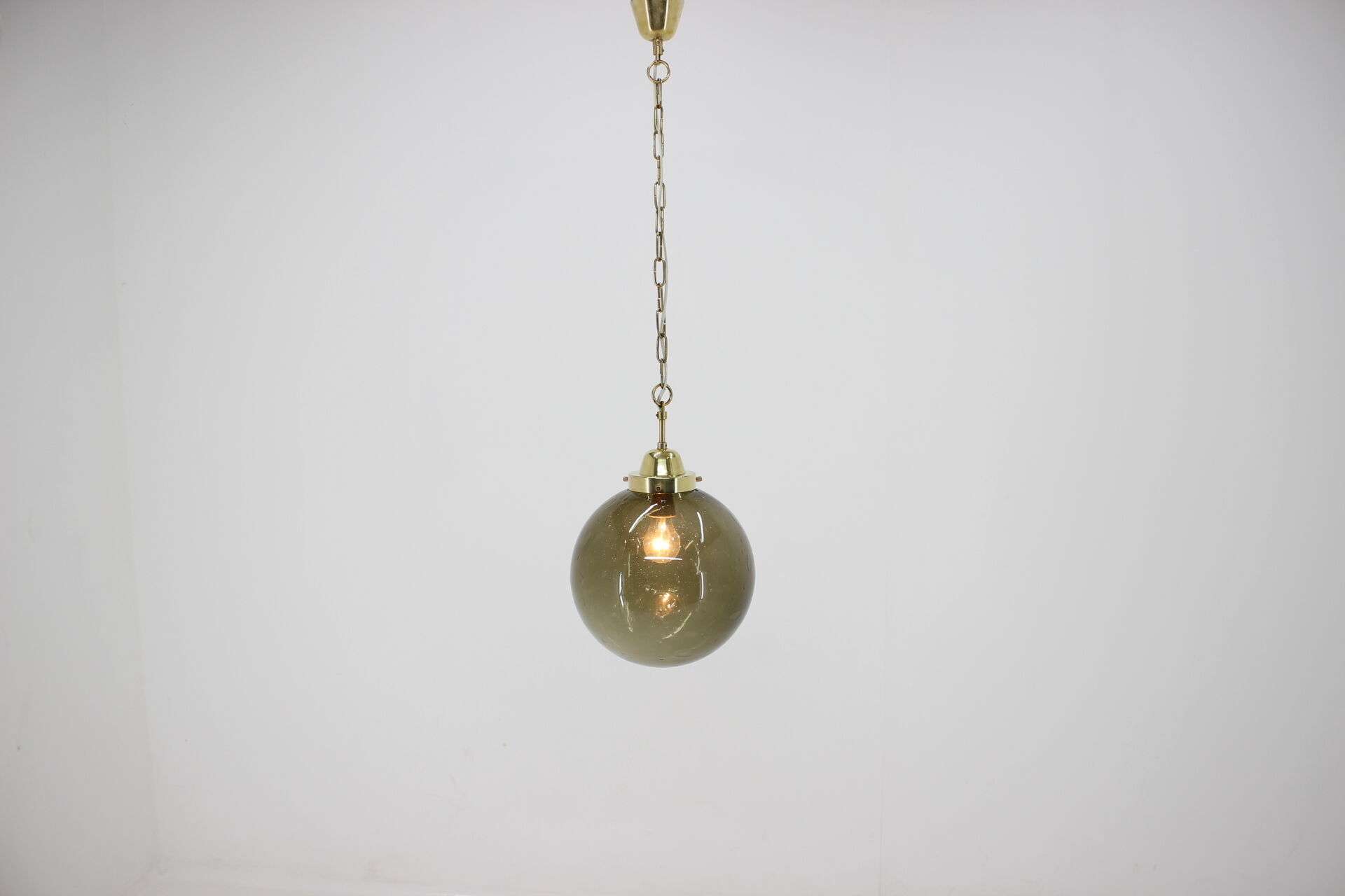 Big glass pendant from Valašské Meziříčí, 1970´s
