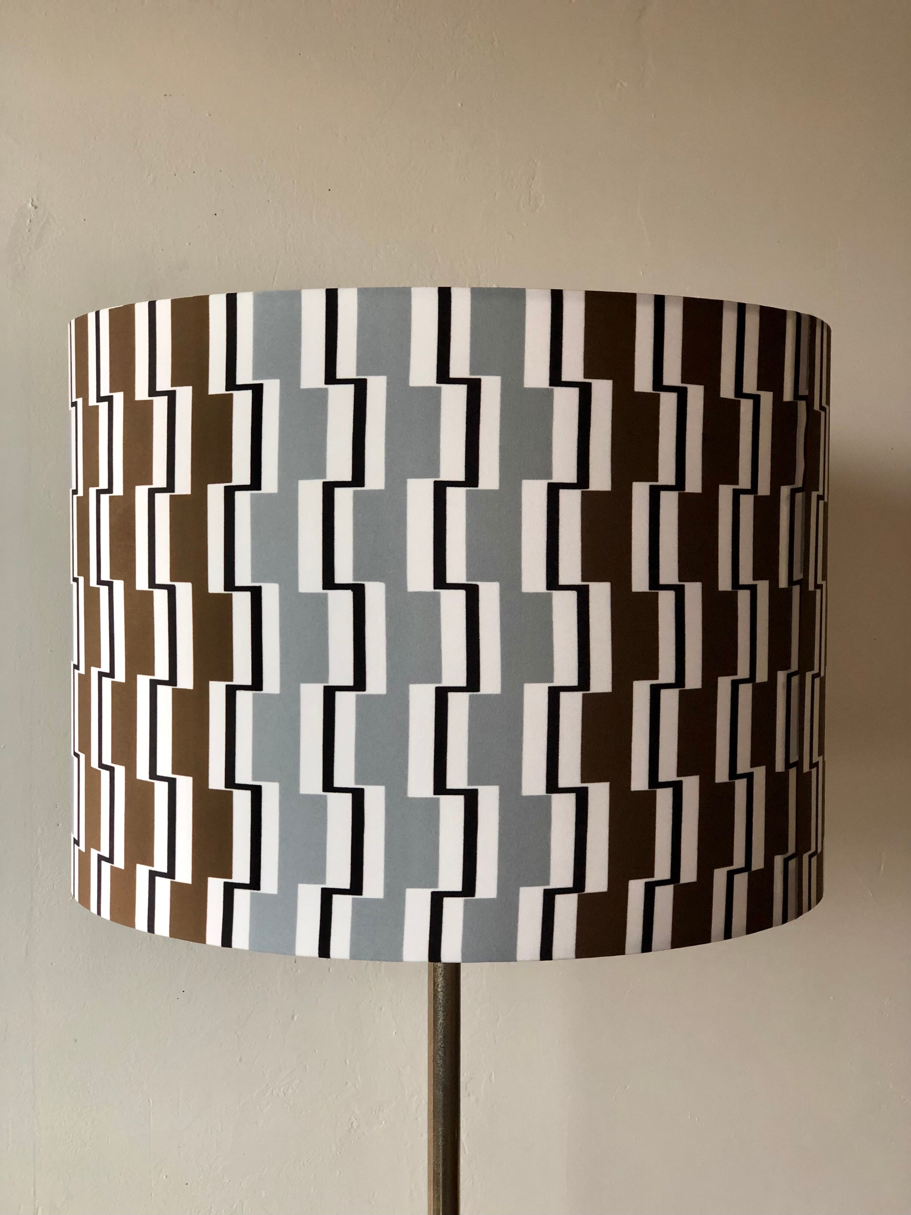 Fortress lampshade - vintage fabric