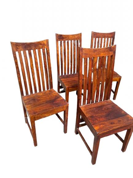 Set of six teak chairs