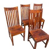 Set of six teak chairs