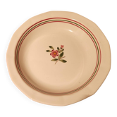 Hollow round plate Armelle Sarreguemines hand-painted