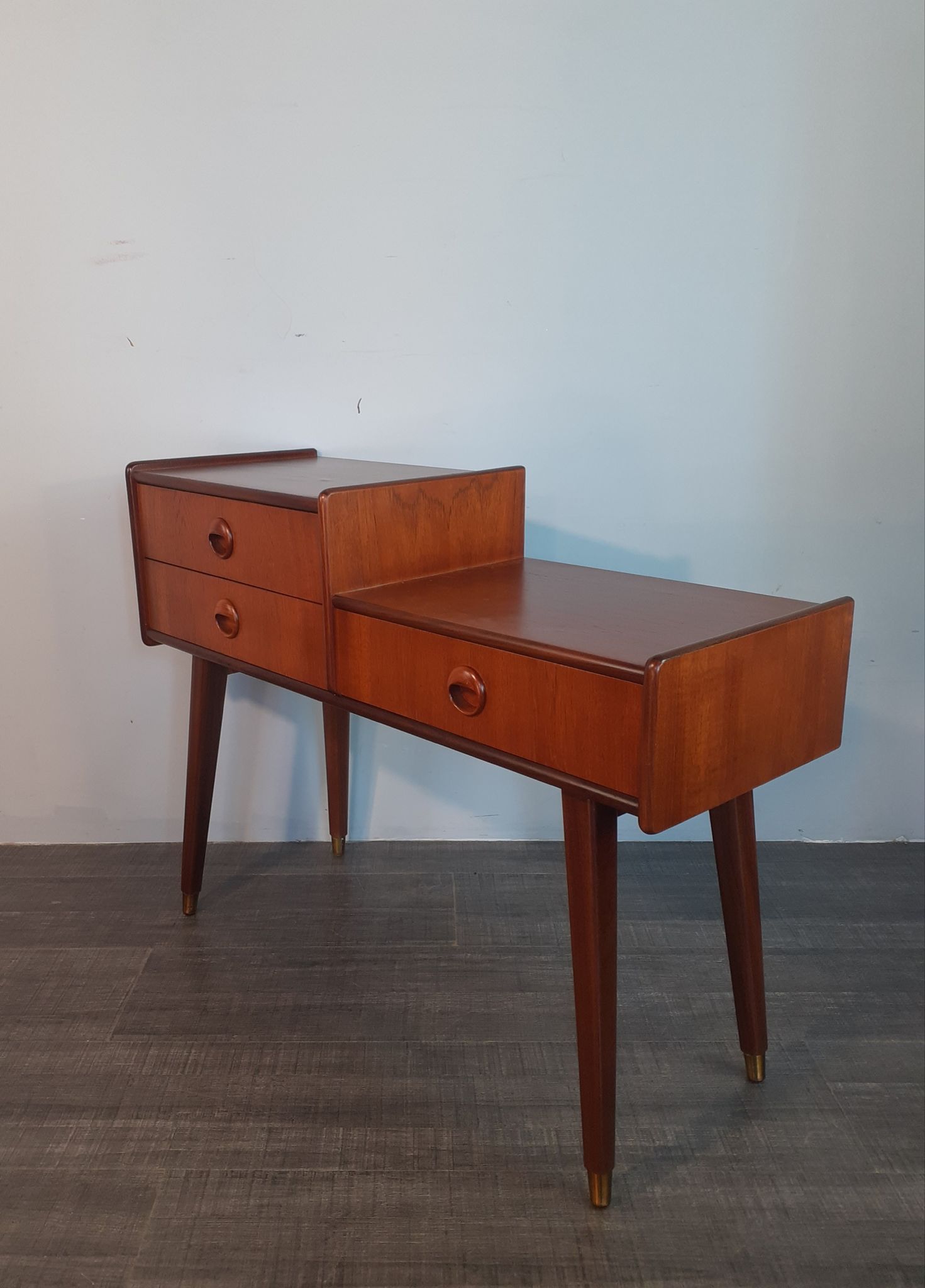 Teak Entrance Cabinet 3 Drawers By Talgø, Scandinavian Mid-Century 1960s