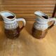 Pair of vintage revol barrel-shaped ceramic jugs 0.25l