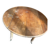 Round drop-leaf table