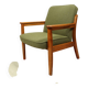Fauteuil vintage vert boucle 1960 Scandinavian design
