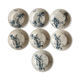 Faience of Gien Iris decoration plates