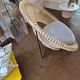 fauteuil en rotin et coussin d'assise