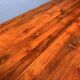Vintage minimalist dining table chrome teak