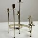 Pair of White Metal “Spiral” Candle holders by Gunnar Ander for Ystad-Metall, Sweden, 1960s