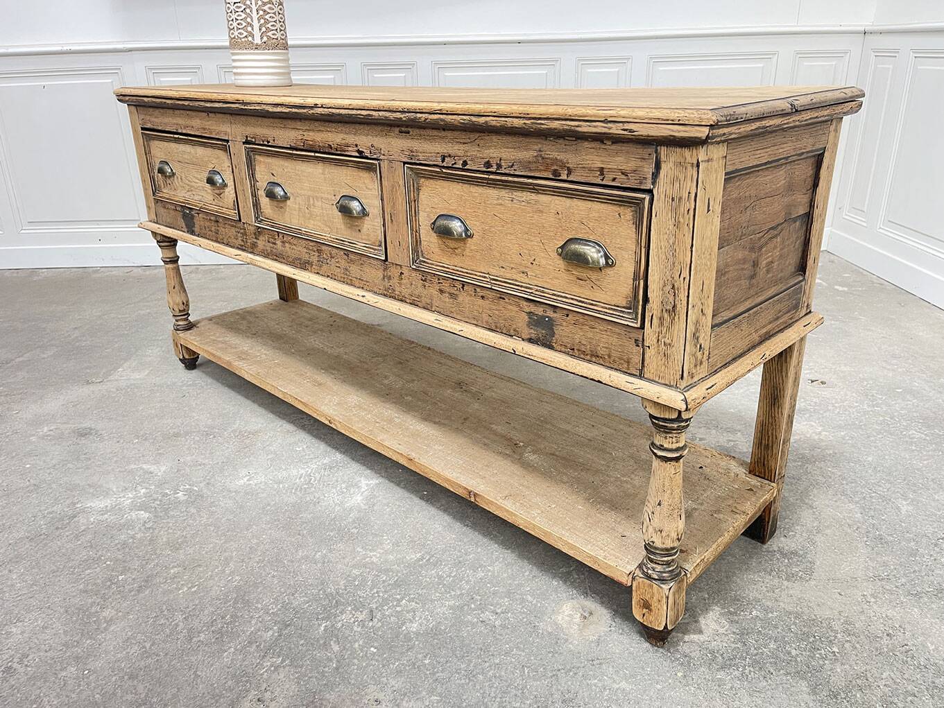 Solid oak console