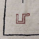 Handmade wool Berber rug 245x145 cm