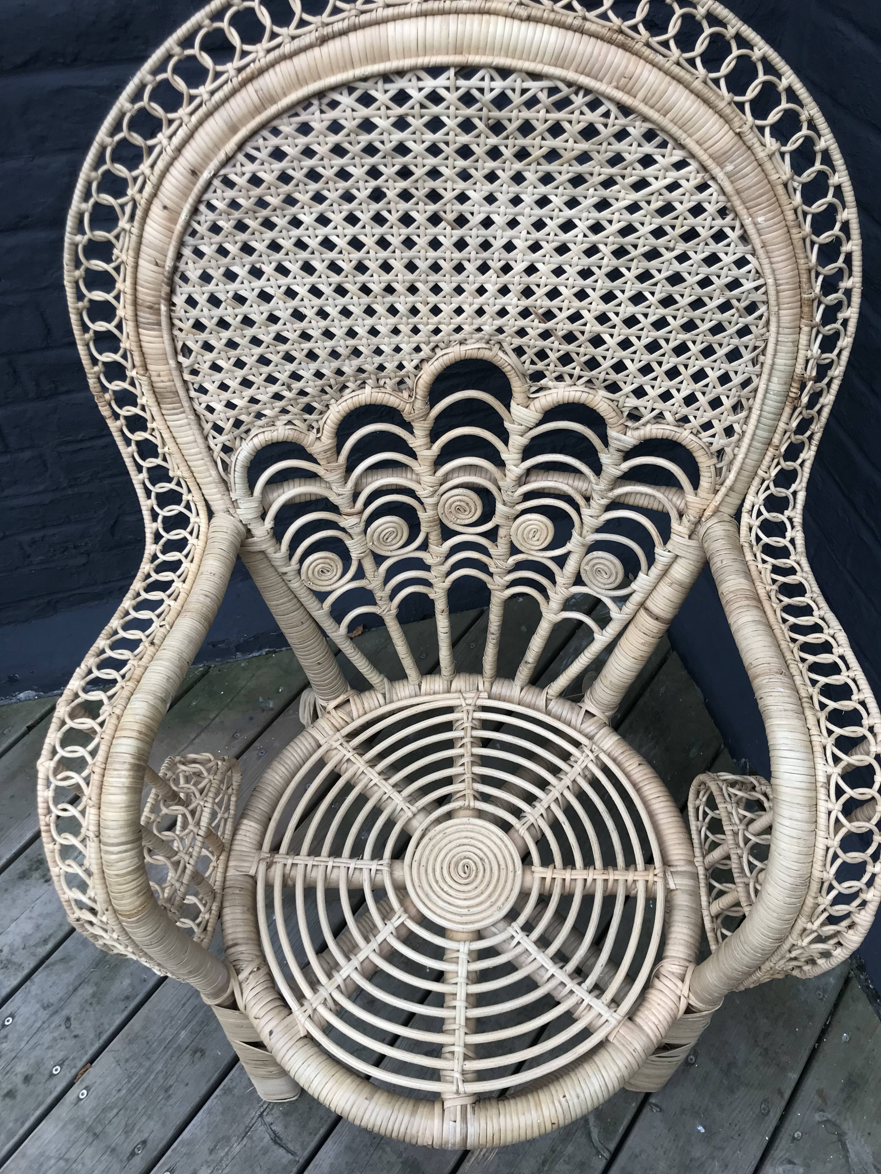Armchair in rattan spirit "Emanuelle".