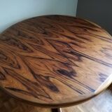 Central-footed rosewood round table