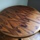 Central-footed rosewood round table