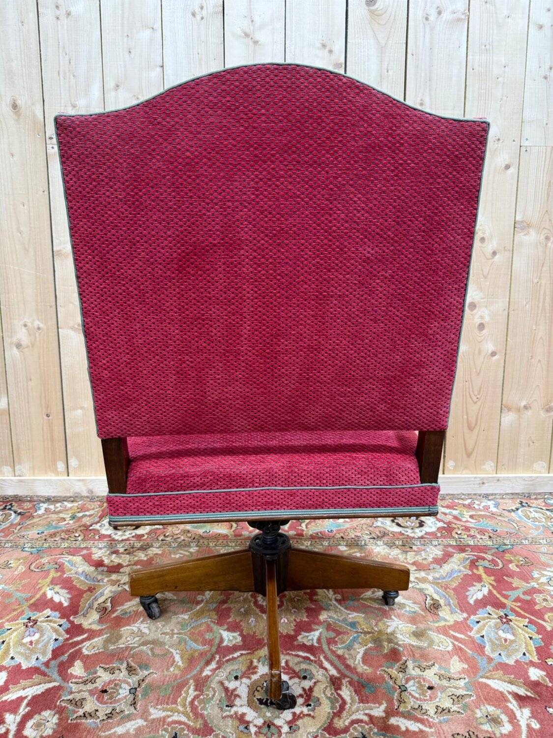 Fauteuil de bureau pivotant – Style Gainsborough – Époque Édouardienne – Bo