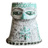Glazed ceramic owl – Totem sculpture