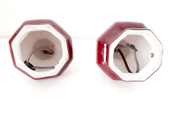 2 feet burgundy red lamp