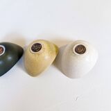 Mid-century modern ceramic set of 3 bowls by Gunnar Nylund, Rörstrand, Sweden.