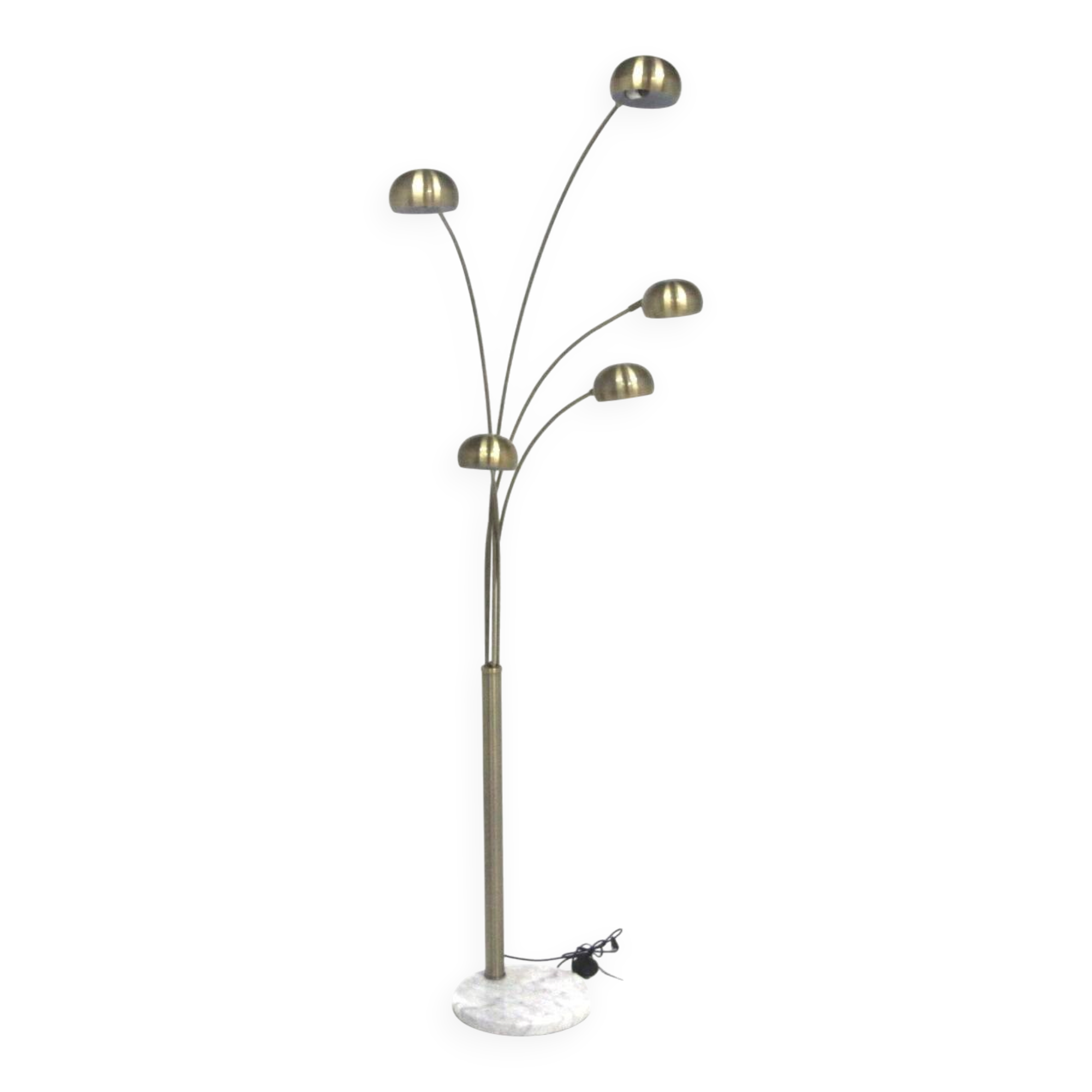 Scandinavian floor lamp in metal and marble, Sweden, 1950.