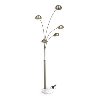 Scandinavian floor lamp in metal and marble, Sweden, 1950.