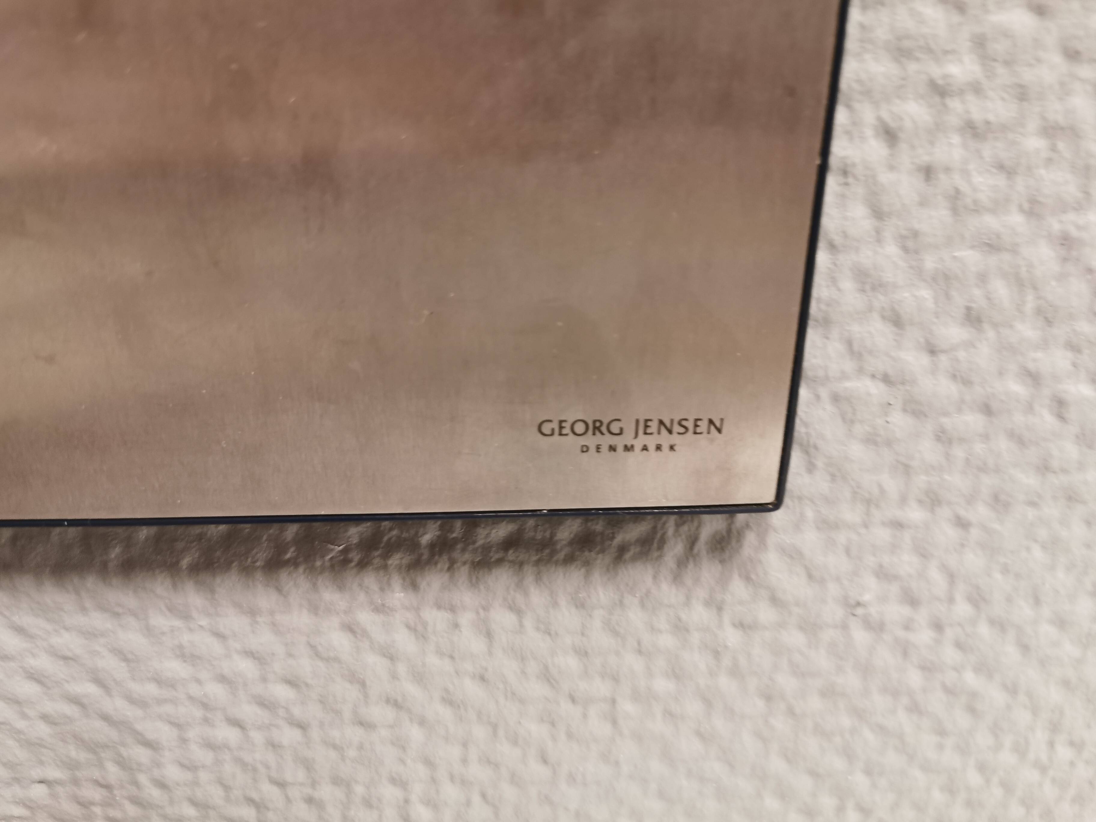 George Jensen key hanging board in brushed steel in classic Danish design.