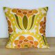 Vintage 70s flower cushion 37 x 37 cm