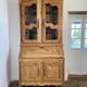 Provençal display cabinet in solid cherry wood, Louis XV style.