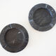 Pair of vintage ashtrays in black marble 1970