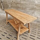 Old work table kitchen island bar table oak