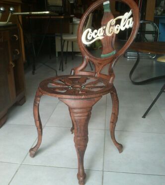 Rare chaise en fonte Coca-Cola années 50 | Selency