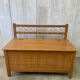 Vintage wood/rattan toy chest