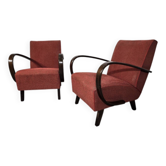 Ensemble de fauteuils vintage par Jindrich Halabala, années 1940