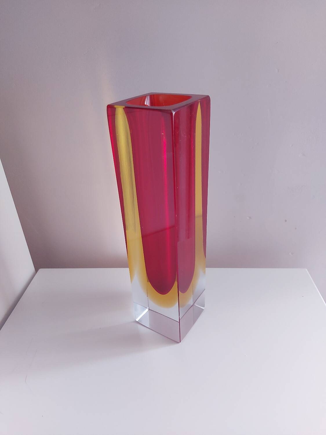 Sommerso vase by Seguso, Italy 70's, Flavien Poli (25.5 cm)
