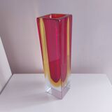 Sommerso vase by Seguso, Italy 70's, Flavien Poli (25.5 cm)