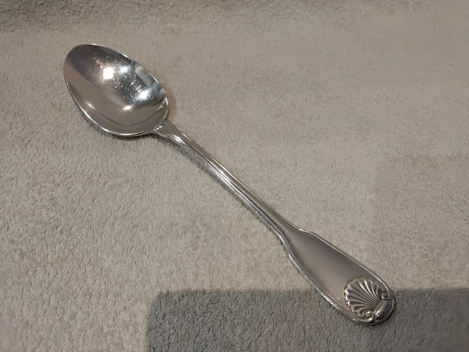 Silver-plated metal stew spoon by Christofle Vendôme