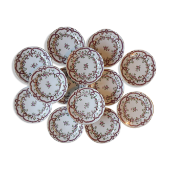 Set of 13 porcelain plates from PARIS - EDMOND HONORE - Early nineteenth