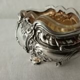 Former silver salt shaker miner punches rock dirt silver and 19th century glass